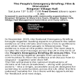 Film and Discussion - People's Emergency Briefing